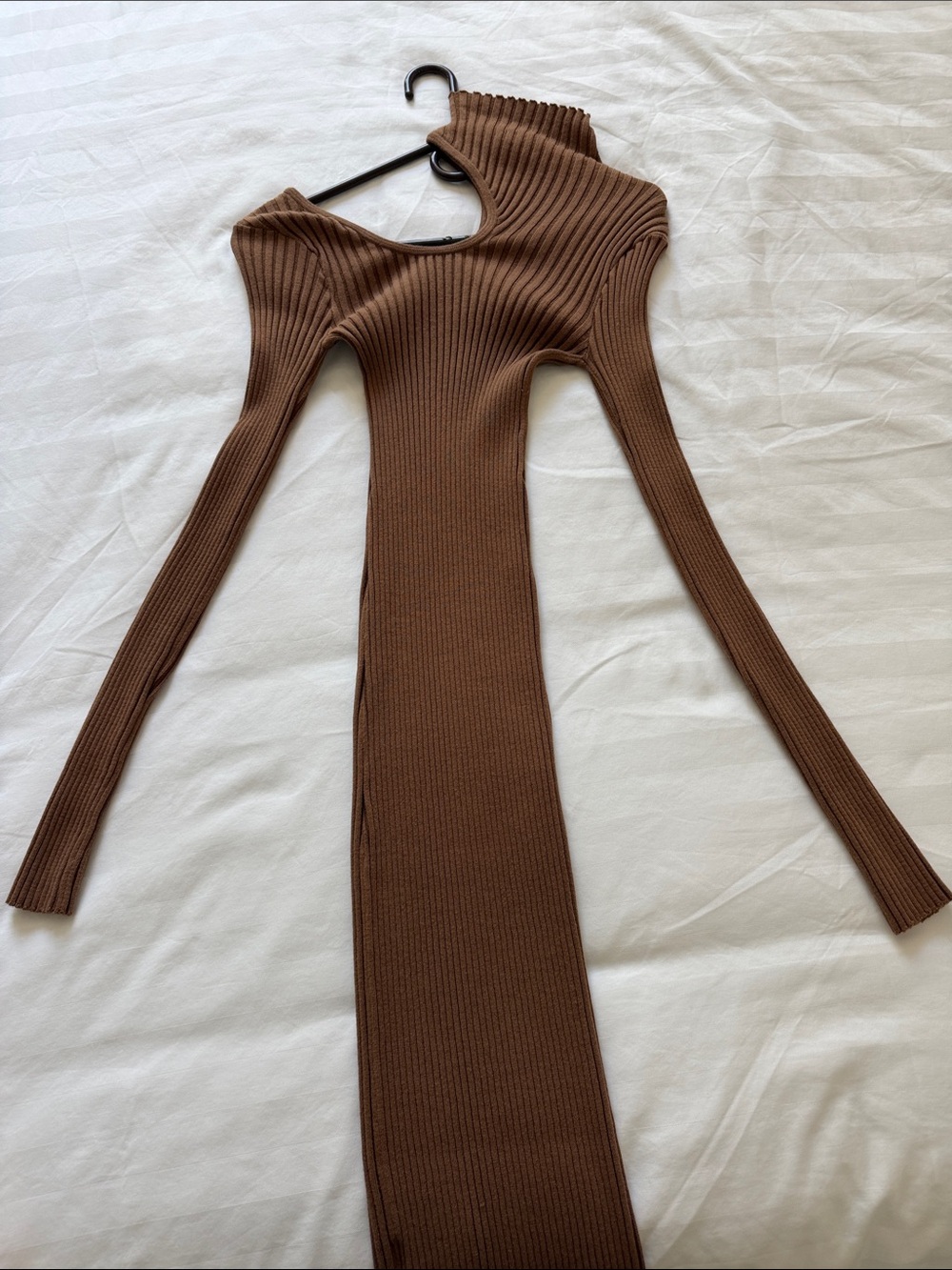 Anine Bing Victoria Cutout Ribbed Midi Dress